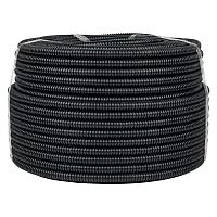 Труба гофрированная ПНД гибкая тяжелая d16мм с протяжкой черн. (уп.100м) картинка